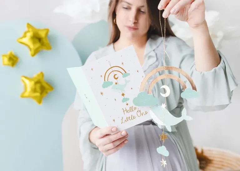 Ευχετήρια κάρτα γέννησης με κρεμαστό διακοσμητικό φαλαινάκι 2 Ευχετήρια κάρτα γέννησης με κρεμαστό διακοσμητικό φαλαινάκι - Image 2