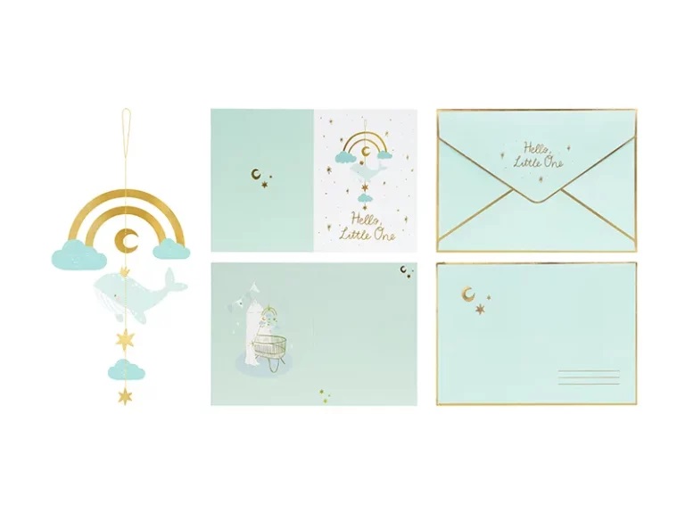 Ευχετήρια κάρτα γέννησης με κρεμαστό διακοσμητικό φαλαινάκι 4 Ευχετήρια κάρτα γέννησης με κρεμαστό διακοσμητικό φαλαινάκι - Image 4